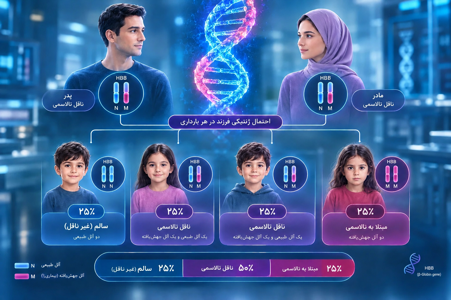 واقعیت و راهنمای ازدواج زوجین ناقل تالاسمی